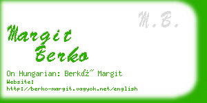 margit berko business card